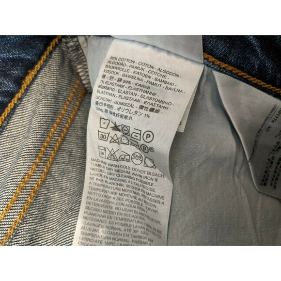 Levis Jean Shorts  Womens 27  Button-Fly High-Rise Cut Off Wedgie Straight Denim - Picture 7 of 8